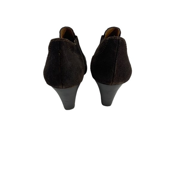 Sofft Simola Dark Brown Suede Ankle Bootie Heels Size 9M - Picture 5 of 7